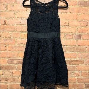 Bb Dakota Black Lace Overlay Party Dress